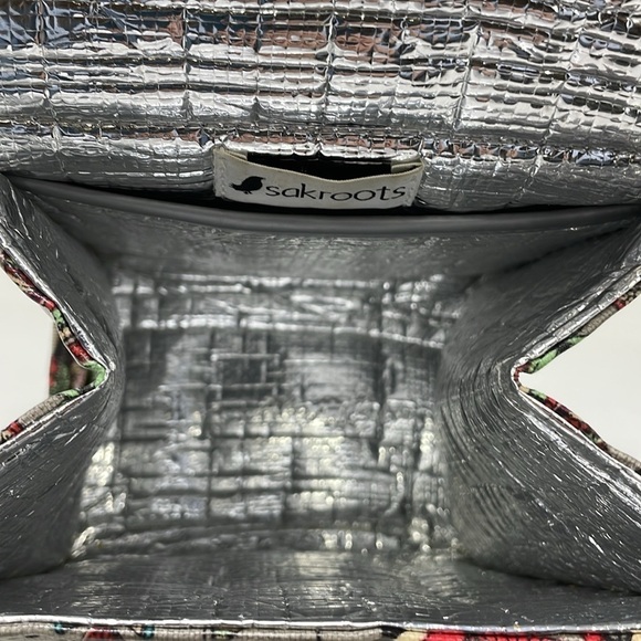 Sakroots Lunchbox Women's Brown Red Owl Print Insulated Hook & Loop Closure - Picture 14 of 14